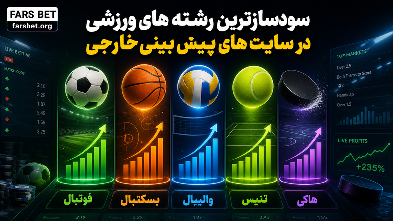 سودسازتزین رشته های ورزشی در سایت های پیش بینی خارجی